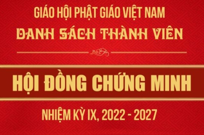 Danh sách Chư tôn Trưởng lão Hội đồng Chứng minh GHPGVN nhiệm kỳ IX (2022 – 2027)