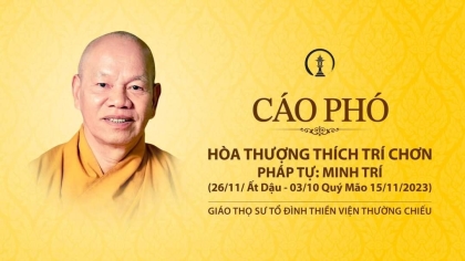 Cáo phó Hoà thượng Thích Trí Chơn viên tịch