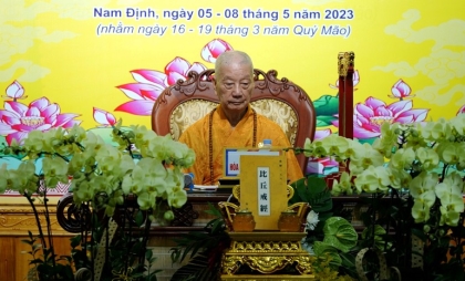 Đức Pháp chủ GHPGVN quang lâm truyền giới tại Đại giới đàn Trí Hải (Nam Định)