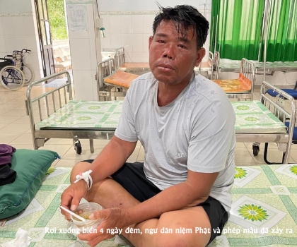 Rơi xuống biển 4 ngày đêm, ngư dân niệm Phật và phép màu đã xảy ra