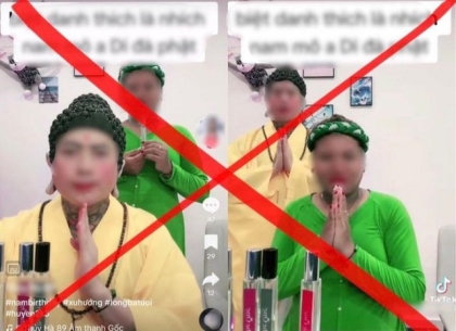 Hóa trang thành Đức Phật livestream bán hàng trên TikTok, bị xử lý ra sao?