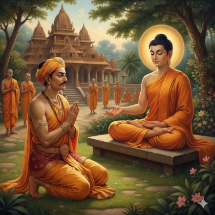 Đức Phật khuyên ông Cấp Cô Độc tu thiền