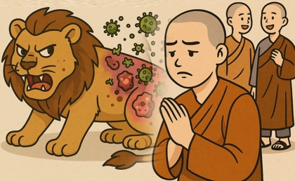 'Sư tử trùng' thực 'Sư tử nhục' lời cảnh tỉnh cho Tăng ni trẻ