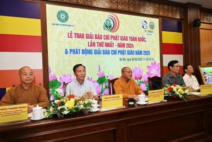 Lễ trao Giải báo chí Phật giáo toàn quốc lần thứ I và phát động Giải báo chí Phật giáo năm 2025