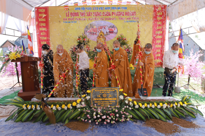 Hà Tĩnh: Lễ động thổ xây dựng chùa Phượng Hoàng