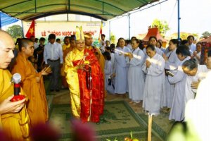 Lễ khai kinh trai đàn bạt độ cầu siêu - động thổ chùa Khánh Lâm