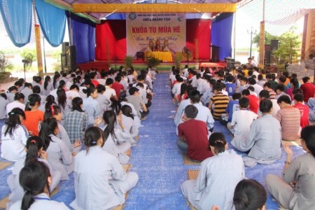 Chùa Hoằng Văn tổ chức khóa tu mùa hè lần thứ I