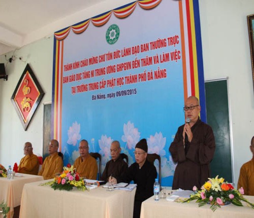 Ban Giáo dục Tăng ni TW thăm và làm việc tại Đà Nẵng