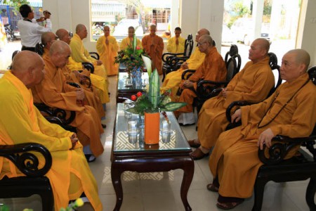 Chư Tôn đức HĐTS, Ban Hoằng pháp TƯ thăm GHPGVN TP Đà Nẵng 