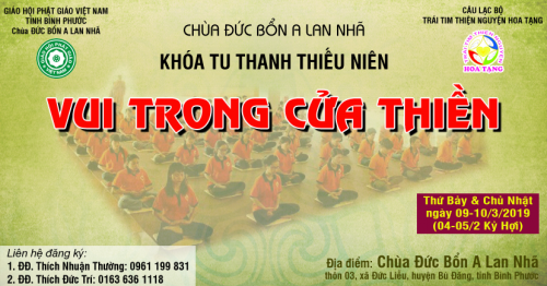 Khóa tu thanh thiếu niên 'vui trong cửa thiền'