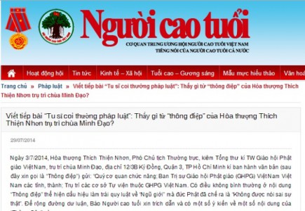 Đôi lời cùng tác giả Thành Nguyên, phóng viên báo Người Cao Tuổi