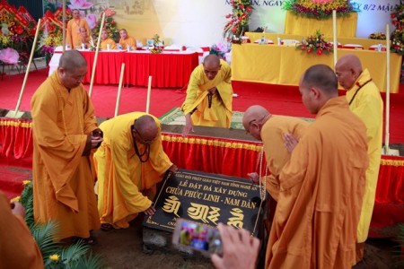Nghệ An: Lễ động thổ khởi công xây dựng chùa Phúc Linh - Nam Đàn