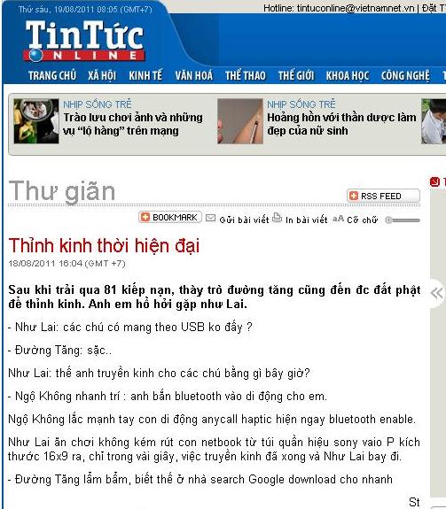 Một kiểu xúc phạm đức tin tôn giáo trên Tin tức Online 