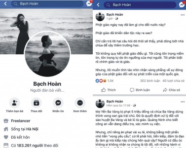 Gửi Bạch Hoàn: Tôn giáo không phải là chỗ để lộng ngôn, câu view !