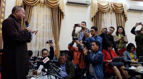 Họp báo: Tạm đình chỉ tất cả chức vụ với Đại đức Thích Trúc Thái Minh