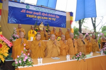 Bình Dương: Trao quyết định thành lập Thiên Quang Ni Tự cho Ni sư TN Hương Nhũ