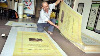 Trưng bày thư pháp thơ thiền lớn nhất Việt Nam