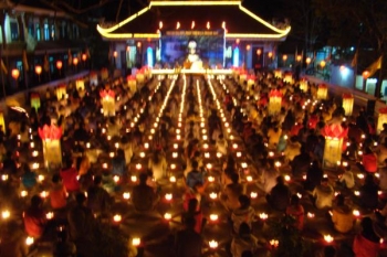 Đăk Nông: Chùa Pháp Hoa lung linh hoa đăng lễ vía Đức Phật Thích Ca thành đạo