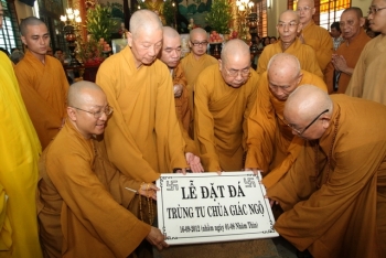 TP. HCM: Lễ đặt đá trùng tu chùa Giác Ngộ và lễ húy kỵ lần thứ 20 cố hòa thượng viện chủ thượng Thiện hạ Huệ