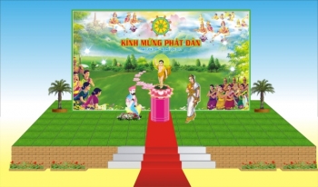Mẫu băng rôn, cờ phướn, phông kính mừng Phật đản