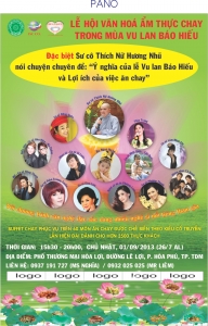 Thư ngõ: Tài trợ chương trình "Lễ hội văn hóa ẩm thực chay trong mùa Vua lan báo hiếu"
