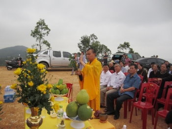 Chùa An Thái khởi công xây dựng bệ tượng Quán Âm Nam Hải