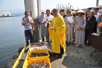 Canada: TT Chân Tính Hoằng cùng chư Tôn đức Tăng Ni tổ chức lễ phóng sinh