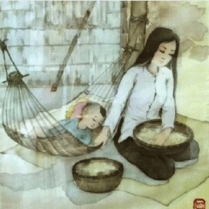 Vu lan lắng lòng với bài thơ - Ngồi buồn nhớ mẹ ta xưa