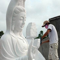 Ngôi làng ′biến′ những khối đá thành tượng Phật