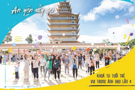 Chùa Vạn Đức thông báo khóa tu tuổi trẻ 'Vui Trong Ánh Đạo' lần IV
