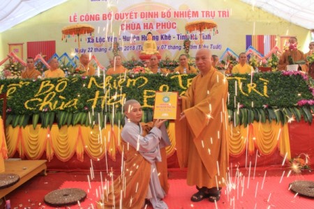 Hà Tĩnh: Lễ công bố Quyết định bổ nhiệm trụ trì chùa Hạ Phúc
