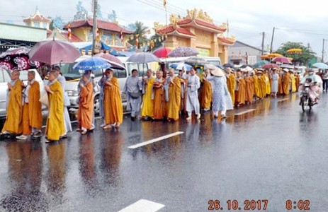 Khánh Hòa: Cung tống kim quan cố Ni trưởng Thích nữ Diệu Thanh trà tỳ
