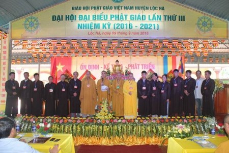Hà Tĩnh: Lộc Hà tổ chức Đại hội đại biểu Phật giáo lần thứ III, nhiệm kỳ 2016-2021