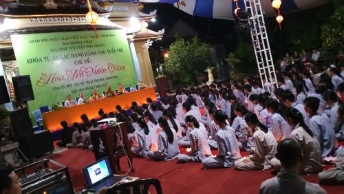 Khai mạc khóa tu An Lạc Hạnh cho giới trẻ tại chùa Mỹ Sơn