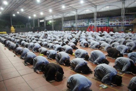 Chùm ảnh ngày đầu tiên khóa tu mùa hè chùa Từ Xuyên, Thái Bình