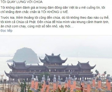 Quay lưng với chùa hay phản bội cội nguồn dân tộc?