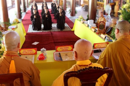 Tấn đàn truyền giới cho giới tử Giới Đàn Nghệ Tĩnh lần III