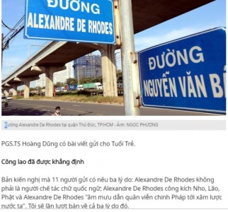 Vụ đặt tên đường, vô ơn đã xấu, nhận bá vơ công ơn còn xấu hơn