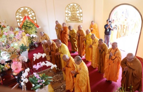 Quảng Bình: Thỉnh xá lợi Hòa thượng Thích Trí Quang nhập Tháp Di Đà chùa Đại Giác