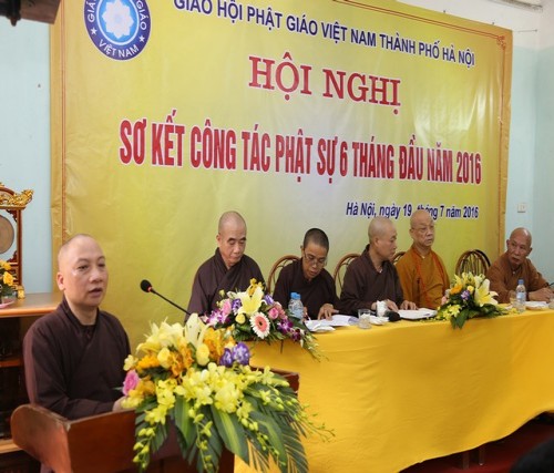 Phật giáo Hà Nội sơ kết Phật sự 6 tháng đầu năm 2016