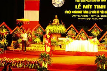 Hà Tĩnh: Lễ mít tinh kỷ niệm 30 năm thành lập GHPGVN