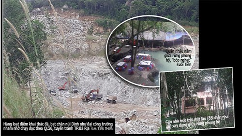 Rừng phòng hộ núi Dinh bị ‘xẻ thịt’