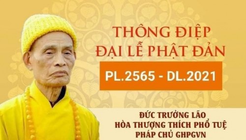 Thông điệp Đại lễ Phật đản PL.2565 của Đức Pháp chủ Giáo hội Phật giáo Việt Nam