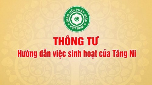 Thông tư của Trung ương Giáo hội hướng dẫn việc sinh hoạt của Tăng Ni