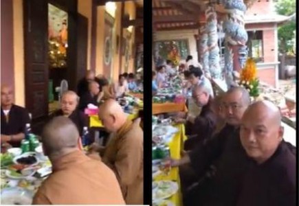 Tổ chức sinh nhật tưng bừng tại một ngôi chùa ở Đà Nẵng