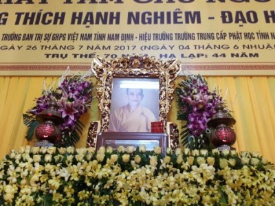 Nam Định: Trung ương Giáo hội viếng tang HT. Thích Hạnh Nghiêm
