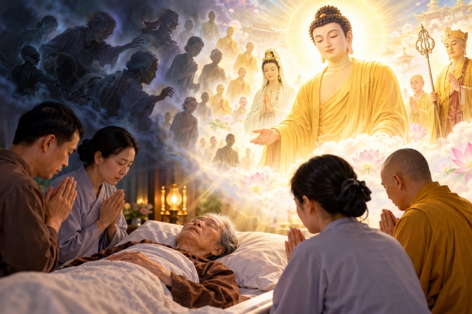 Khi lâm chung thấy Phật và người thân, có nên đi theo?