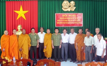 Trà Vinh: Chức sắc Phật giáo tham gia giữ gìn an ninh trật tự