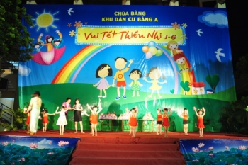 Chùa Bằng: Tưng bừng đêm văn nghệ mừng ngày Quốc tế thiếu nhi