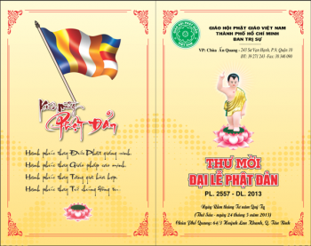 Thư mời tham dự lễ Phật đản PL: 2558 tại Chùa Hà